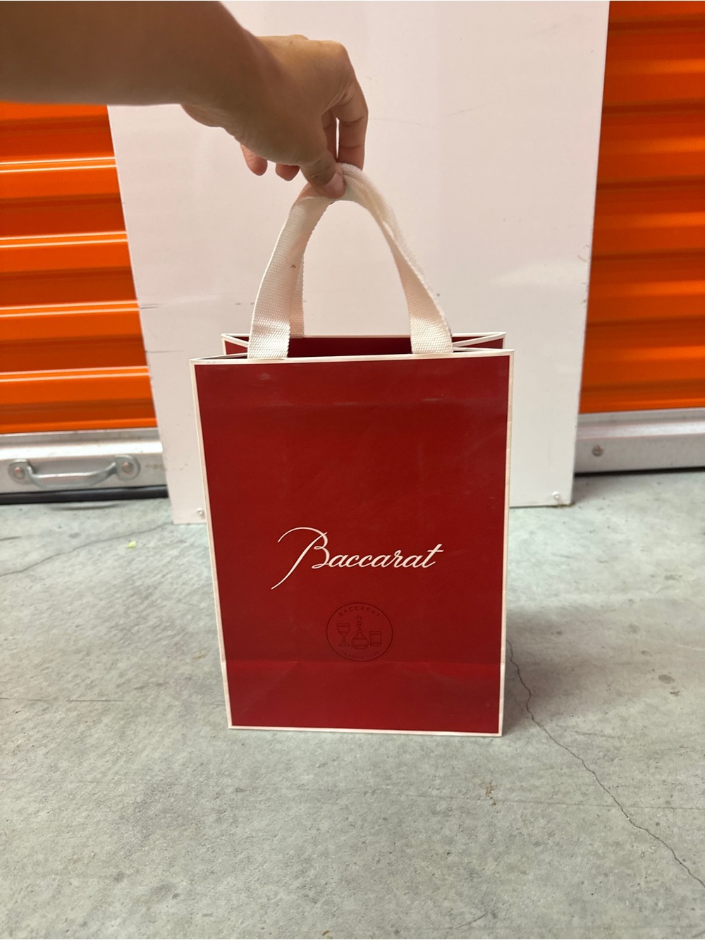 Baccarat Paris Luxury Designer Shopping Gift Bag – Red